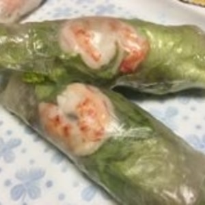 エビと水菜の生春巻き